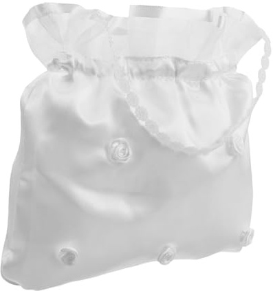 SECFOU Borsa da Sposa Bianca Piccolo Fiore e Romantica, Capiente e Pratica per Donne e Damigelle a Feste e Matrimoni