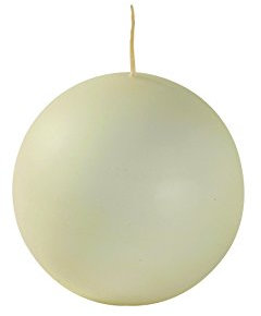 Cereria di Giorgio Risthò Candele Sfera, Cera di paraffina, Avorio, 10 cm, 4 unità