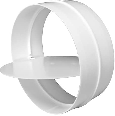 Raccord de 150 mm de diamètre avec clapet anti-retour - Raccord de tuyau de ventilation rond pour système de ventilation