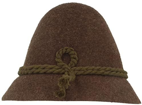 Breiter bayerischer Trachtenhut Stopselhut (Braun, 54)