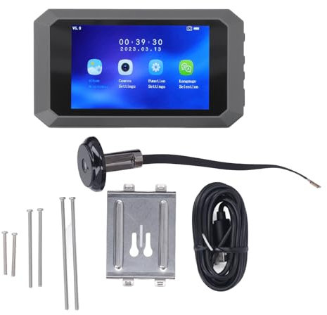 BuyWeek Caméra Judas de Porte, Visionneuse Vidéo 1080P 2MP, Vision à 135 Degrés Vision Nocturne IR Judas Numerique de Porte avec Écran LCD de 3,97 Pouces