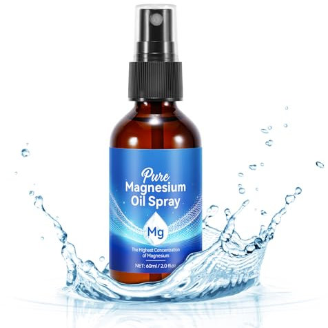 Premium Pure Magnesium Spray für Feet 60ml, mit Lavendel, Vitamin E, Magnesium Creme - sicher und leicht absorbierbar, schnell trocknend ohne Rückstände, sanft zur Haut 2 Fl.oz