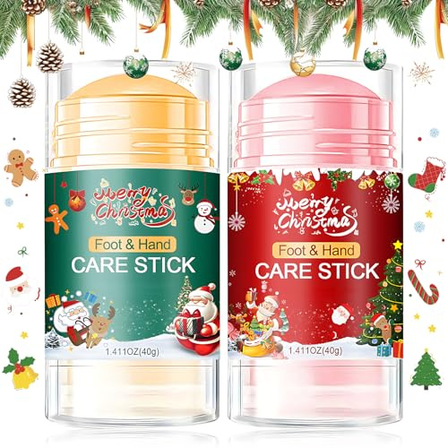Bastone Crema Piedi Secchi Screpolati Natale, Crema Talloni Screpolati, crema Talloni per talloni screpolati, Trattamento Idratante e Nutriente, Regali di Natale per Familiari e Amici, 40g×2