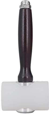 Bediffer Marteau de Maillet Sculpteur en Cuir en Nylon avec Poignée en Bois, Accessoire de Taureau Bricolage pour les Outils de Travail du Cuir