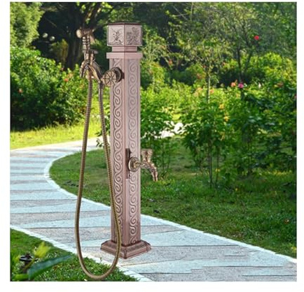 HUFIREHU Columna De Agua Fuente De Pie Columna Agua para JardíN Acero Inoxidable Columna De Agua De PláStico para JardíN Fuente JardíN De Pie DiseñO Antiguo(G)