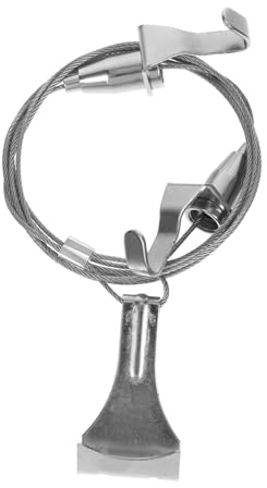 OSALADI Kit de Colgado de Cuadros Ajustable con Cable de Acero Ganchos Resistentes Sistema de Suspensión Metálico para Marcos y Exposiciones Fácil Instalación para Colgar Cuadros y