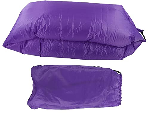 ZPurifylline Canapé Gonflable Pliable, canapé Gonflable Portable pour Camping en Plein air, Voyage à la Plage, canapé-lit en Polyester léger avec Sac de Transport, Conception à gonflage Rapide