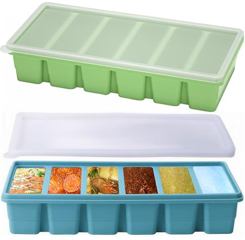 2Pcs Silicone Soup Freezer Moulds, Freezer Containers, Portion Freezer Tray