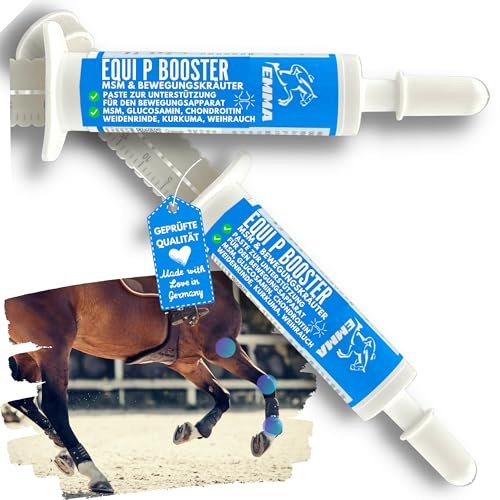 MSM Equi P vitaminica più Glucosamina Condroitina ad alto dosaggio Horse - Vitamina C Lievito di birra - Sistema muscoloscheletrico Articolazioni Tendini Legamenti Cartilagine Anziani Cavalli 2x30ml