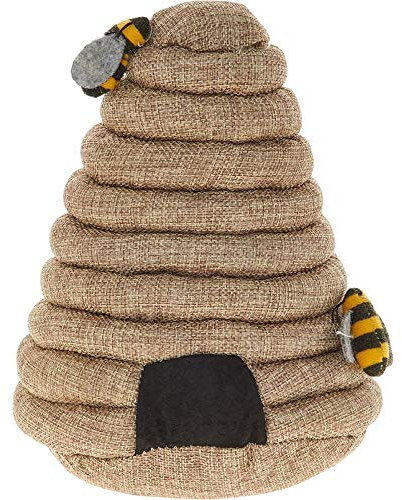 Home Flair Door Stop | Door Stopper for The Floor | 1.2kg Sand Filled Heavy Door Stay | Decorative Fabric Door Stoppers for The Home (Beehive)