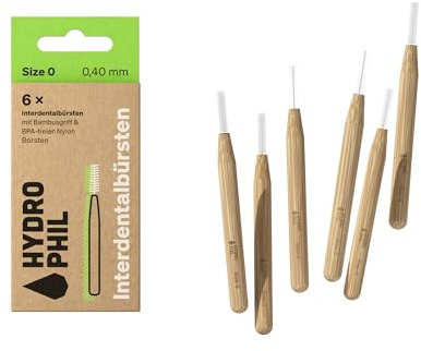 Hydrophil Nachhaltige Interdentalbürsten aus Bambus – verschiedene Grössen