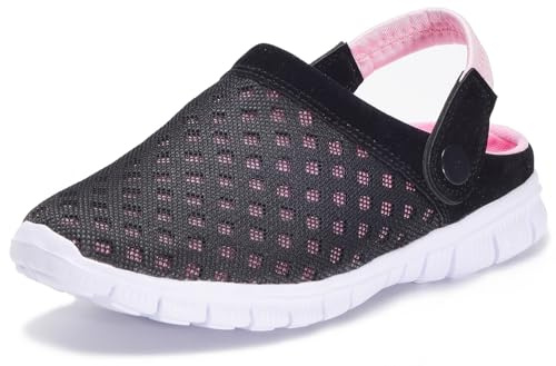 Clogs herr pantoletter Mesh Sabot Summer, tofflor,trädgård, skor med halkfri mjuk sula fritid sandaler, storlek 36–48, - rosa - 41 EU