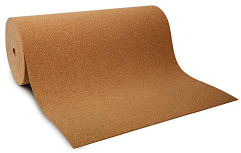 Placa de corcho por metros, corcho como rollo – muchas resistencias – aislamiento acústico y térmico, amortigua los golpes, libre de formaldehído (100 x 1000 cm, grosor 8 mm)