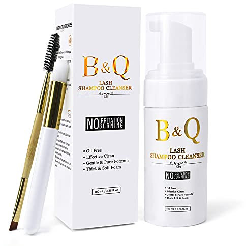 Wimpernshampoo 100 ML Wimpernshampoo Für Wimpernverlängerung Lash Shampoo Cleanser Wimpern Shampoo Ölfrei By B&Q LASH(100 ML)