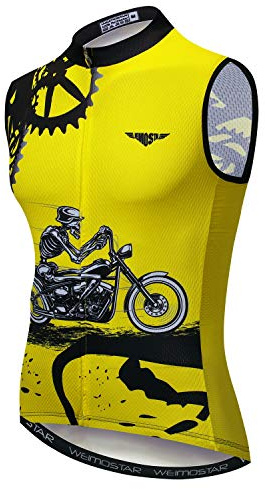 JPOJPO Maglia da ciclismo gilet da uomo senza maniche per bici camicia giacca sport top riflettenti