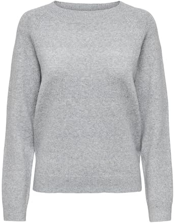 ONLY Jersey Onlrica Life L/S KNT Noos para Mujer, Gris Claro, L