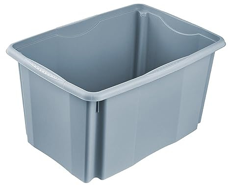keeeper Aufbewahrungsbox mit Dreh-/Stapelsystem, 54,5 x 39 x 29,5 cm, 45 l, Emil, Nordic Blue