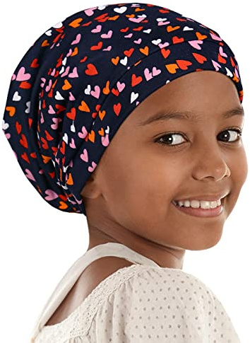 Alnorm Bonnets pour Filles Bonnet de Nuit en Satin de Soie Bonnet de Nuit antidérapant pour Enfants Bandeau Ajustable pour garçons