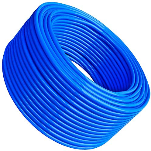 MegaHaustechnik 100 Meter PU Schlauch blau mit 12mm Aussen Durchmesser x Wandstärke 2mm x Innen 8mm - Polyurethan Pneumatik Druck Öl Benzin Wasser Luft Rohr PUN Kunststoff