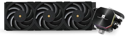 Thermalright Frozen Edge 360 Black - Refrigeratore d'acqua liquido CPU con ventola PWM da 120 mm, dissipatore di calore ad acqua integrato per AMD/AM4/AM5, Intel LGA1700/1150/1151/1200/1851