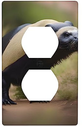 Nette Honig Dachs stilvolle langlebige gedruckte Lichtschalter-Panel, Duplex Steckdose Wandplatte, für Wohngewerbe