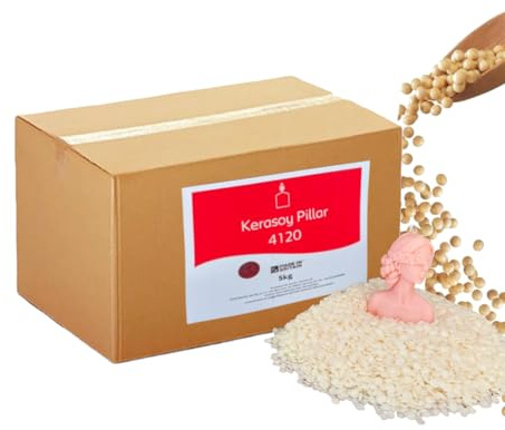 Generico Cera di Soia per Candele Kerax 4120 per Stampi – 100% Naturale Vegetale – Ideale per Candele Decorative e Fai da Te – Alta Resa Profumo – qualità Professionale Candle Making – 5 kg