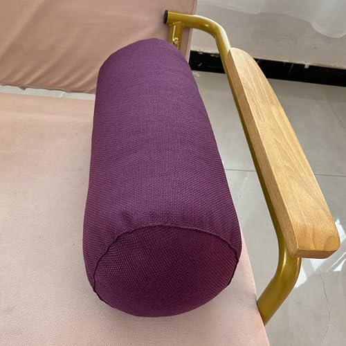 XXIUDEE Cuscino cilindrico cilindrico per divano, bracciolo da yoga, per comodino, cuscino cilindrico, per dormire, auto, casa (45 x 20 cm, viola)