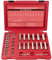 28Pcs Deep Bolt Extractor Set, with 3/8 Drive, Ez Out Broken Bolt Remover Kit, Spark Plug Extractor Socket Set, Easy Out Stripped Lug Nut Removal Tool for Removing Rounded, Rusted Bolts, Nuts (Red)