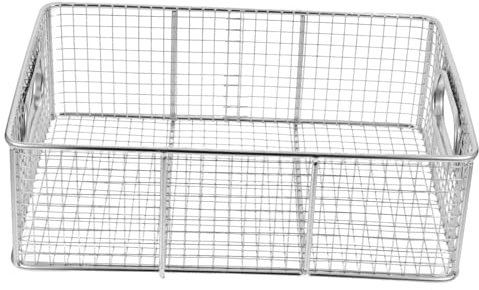 Alipis Edelstahl blau gebraten Küchenkorb zum Frittieren Frittierkorb für Snacks Backform einer Fritteuse Liner Weiden Körbe Snackkorb Frittierkorb aus Edelstahl Rostfreier Stahl Silver