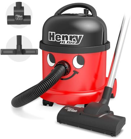 Henry XL Xtra, HVR370-11, Cylinder Vacuum Cleaner, Red and Black, 620w, 15 Litres