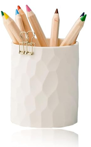 Pen Holder,Nordic Style Silicone Waterproof Pencil Holder for Desk Simple&Modern Minimalist Makeup Organizer Multifunctional Office Supplies for Home,Kids and School(Beige)