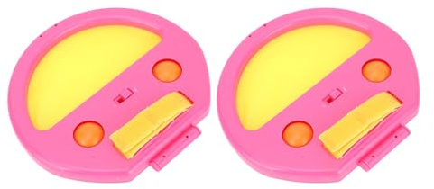 Dilwe Dilwe Kasta och Fånga Bollleksak, Ergonomiskt Grepp, Roliga Strandspel för Barn, 2 Racketar 4 Bollar Ingår (Grön) (Rosa)