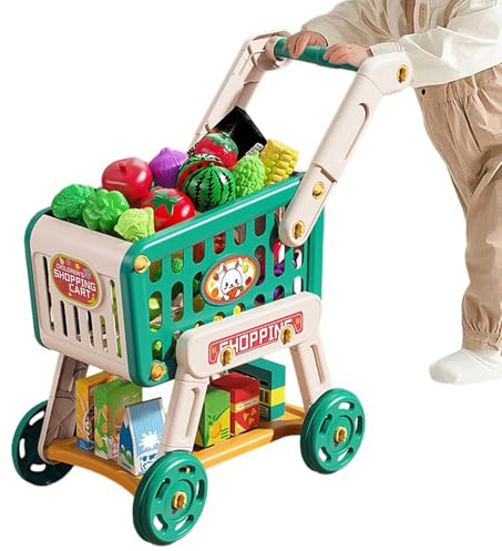 Carrito de Compras para niños: Carrito de Compras de con 850 g de Cocina de Juego, Educativo Duradero para Juegos de simulación, fomenta el Juego de Roles, la interacción Social y