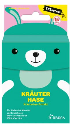 Sidroga TEExpress Kräuter Hase: Kräutertee-Extrakt aus Kamille, Fenchel, Melisse und Hagebutte für Kinder ab 4 Monaten, 15 Beutel à 0,2 g
