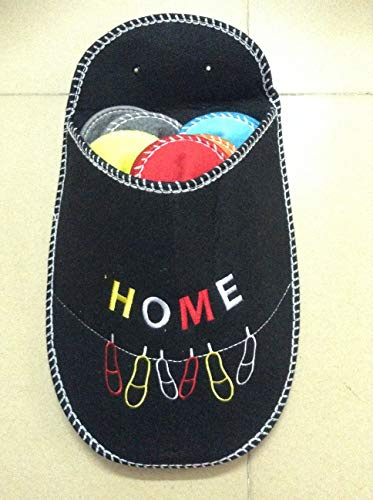 AVANTI TRENDSTORE - Guest - Set pantofole, 5 paia in diversi colori e misure varie, la borsa è disponibile in diversi colori (Nero)