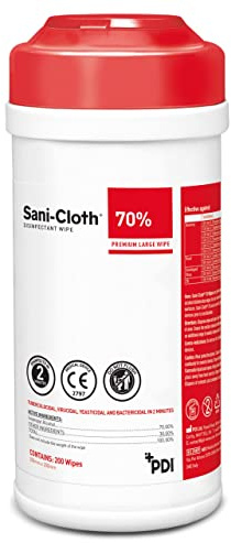 Sani-Cloth 70% Alcohol Wipes (Canister of 200)