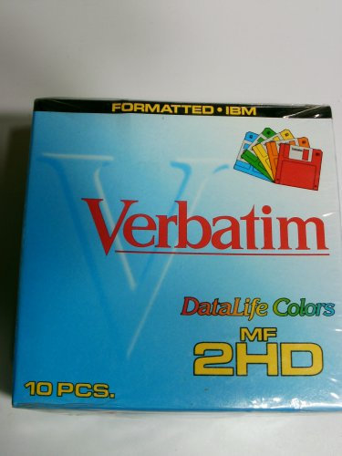Verbatim 2 MB Floppy Diskette DataLife IBM Formatted Colour 10pk – Floppy Disks (2 MB) Multi