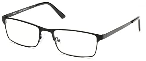 JOO'RTI Blue Light Glasses, Bluelight Blocking Glasses, Metal Rectangle Frame Gaming Computer Glasses for Men, Fake Glasses, Black, 1 Pair