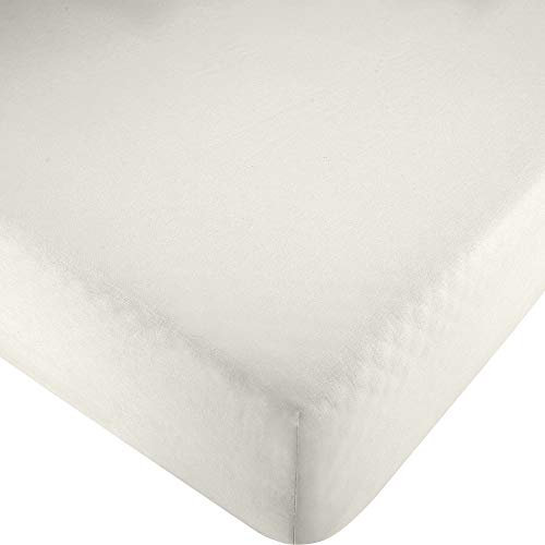 Erwin Müller Spannbettlaken, Spannbetttuch Renforcé Würzburg, Uni weiß - Kochfest Größe 120x200 cm - strapazierfähig, formbeständig, mit Rundumgummi