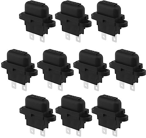 eMagTech 10pcs Porte-fusibles à Lame Standard avec Couvercles 250V 50A Protection Contre Les Courts-Circuits et Les Surcharges pour Automobile Voiture Camion Bateau Moto Applications DC