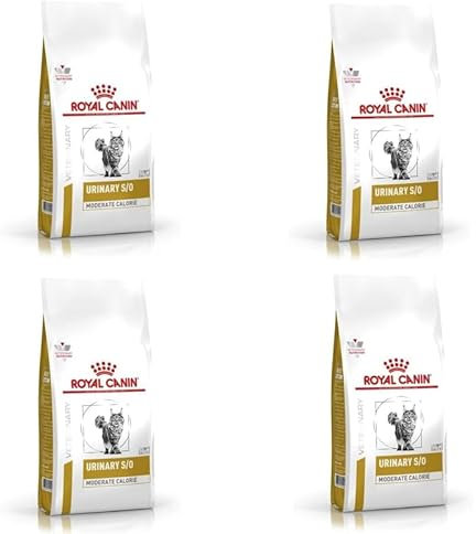 ROYAL CANIN Veterinary Urinary S/O Moderate Calorie | 4er Pack | 4 x 400 g | Trockenfutter für Katzen | Zur Unterstützung bei Struvitkristallen | Moderater Energiegehalt