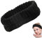 Sugeru®Flanell Elastische Haarband,Spa Stirnband Damen,Weiches Haarband Kosmetik,Rutschfest Breitkrempe Haarreifen Damen,für Dusche Hautpflege Make-up Gesichtsreinigung Mädchen Sport Yoga (Schwarz)