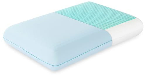 EGOHOME Cooling Gel Memory Foam Pillow - Reversible Cooling Cover, Neck Support for Side, Back and Stomach Sleepers, Removable & Machine Washable, All-Season Comfort, Standard Size, Blue