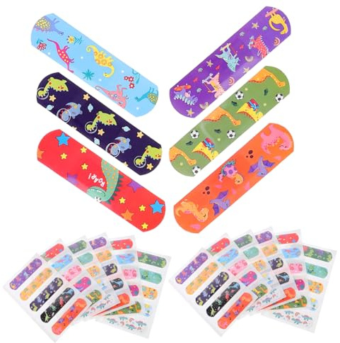 CALLARON 150piezas Vendas De Dibujos Animados Unidades De Apósitos Adhesivos Para Heridas Vendas Transpirables y Flexibles Para Nudillos Cuidado De Heridas Camping