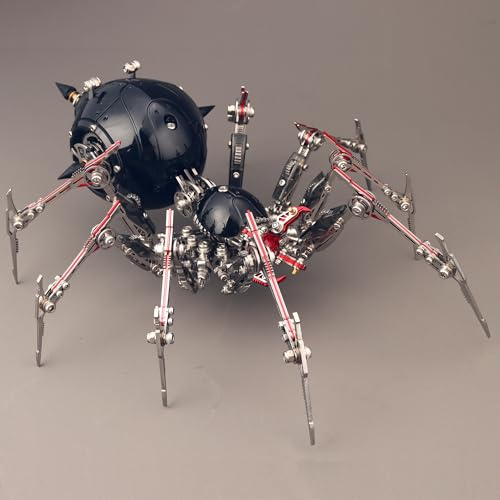 YUEZUDPO 3D Metal Puzzles for Adults, Metal 3D Puzzle DIY 3D Spider 602 Pieces Mechanical Building Kit,3D Model Kits to Build for Birthday Christmas