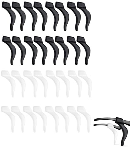 16 Pairs Silicone Anti-Slip Glasses Ear Grip, Keep Glasses from Slipping Soft Comfortable Eyeglass Ear Hook Accessories, for Glasses, Sunglasses, Reading Glasses