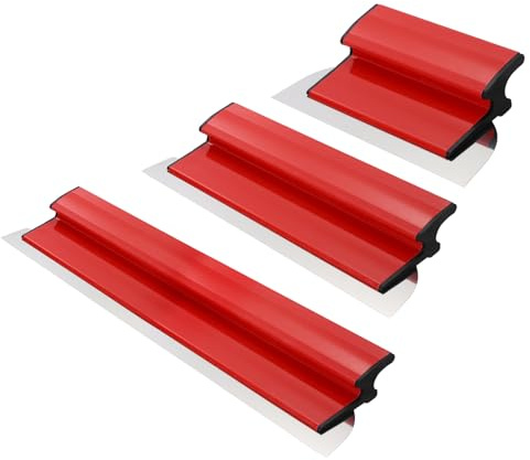 Kvartsman 25/40/80 cm spatelverktyg, ytspatel set med utjämningsmedel med Z-handtag för gips, tapeter, mer stort arbetsområde väggdekoration byggverktyg