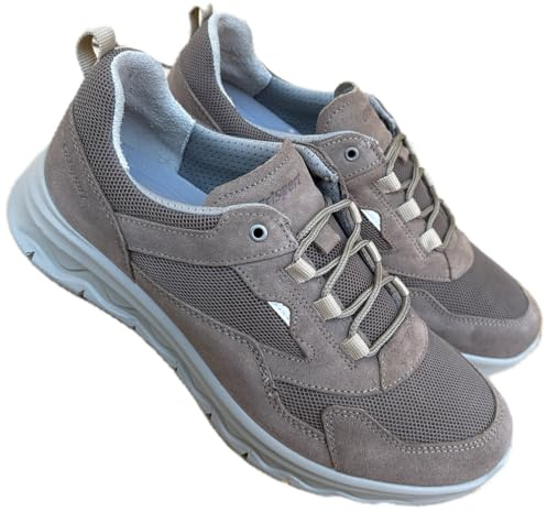Grisport Scarpe Città Sneaker Uomo Leggere estive in Pelle e Inserti alla Moda in Mesh T8V Soletta Estraibile (grizzled veduvio, Sistema Taglie Calzature EU, Adulto, Uomo, Numero, Media, 43)