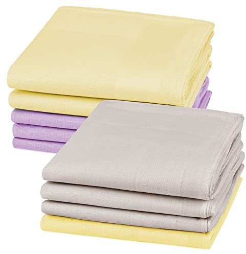 Aomig Taschentücher Stoff, 9 Stück Baumwolle Stofftaschentücher im Set, Traditionelle Taschentücher Herren und Damen Handkerchief, Wiederverwendbar Herrentaschentücher, 40cm x 40cm(A)