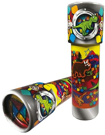 Kaleidomagic - Dinosaur from Deluxebase. Educational Cardboard Kaleidoscope Toy for Boys and Girls. Colourful Party Bag Filler for Kids.